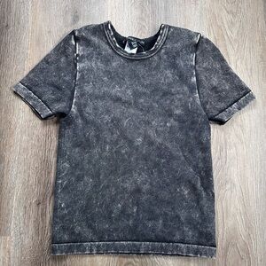 NWOT Sincerely Jules Charcoal Acid Wash Tee